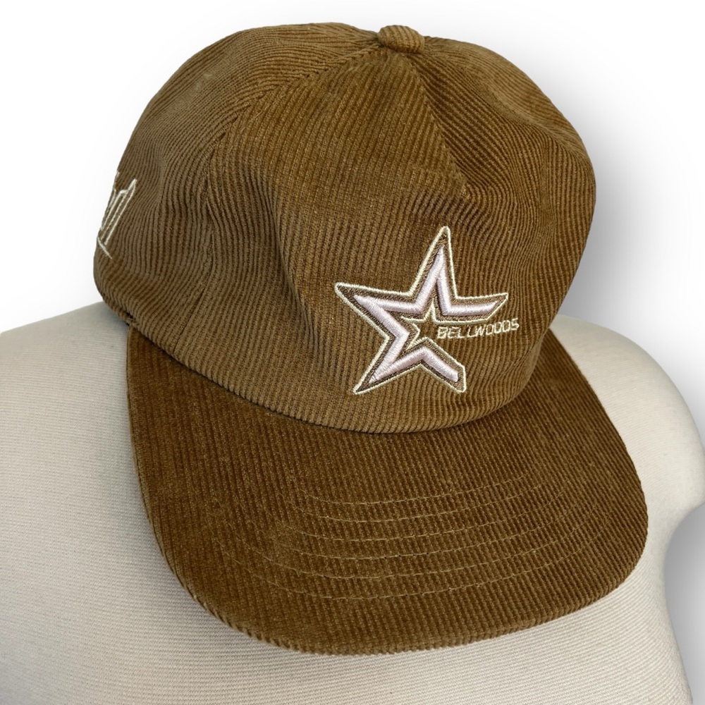 Trinity Label Bellwoods Tan Corduroy with Cream Embroidery SnapBack Hat